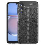 Samsung Galaxy A05s Case With Litchi Texture Shockproof TPU - Black