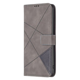 Samsung Galaxy A05s Case With Rhombus Texture PU Leather - Grey