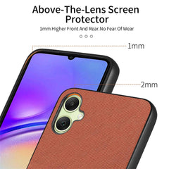 samsung-galaxy-a06-case-twill-fabric-leather-skin-brown_4