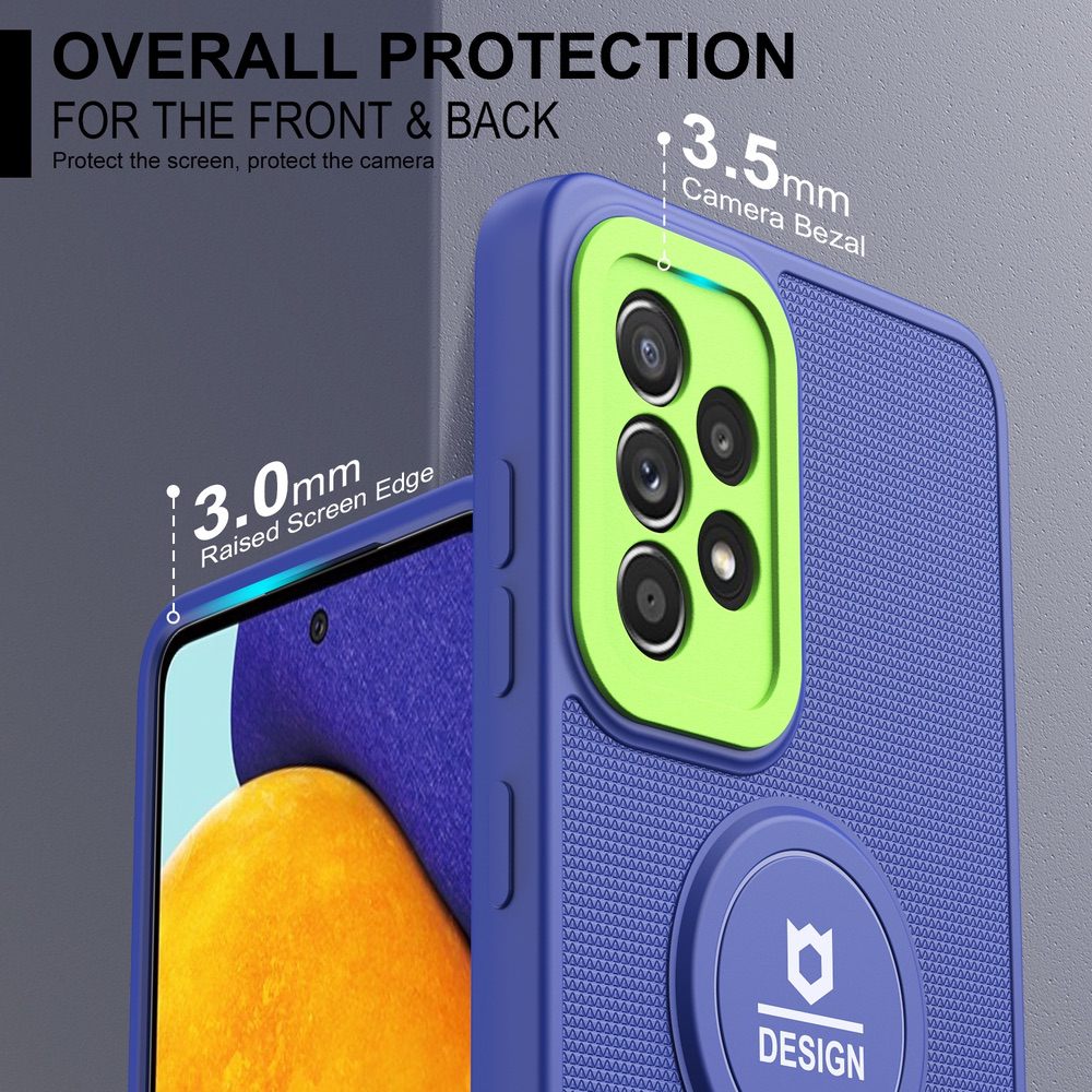 Samsung Galaxy A13 4G Case With Small Tail Holder - Blue+Green