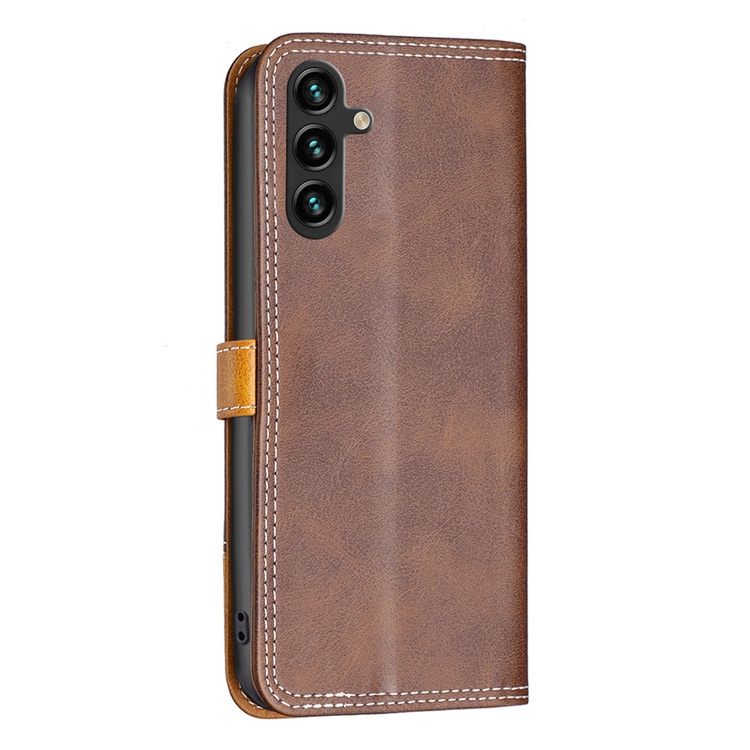 Samsung Galaxy A14 5G Case Double Sewing Thread - Brown