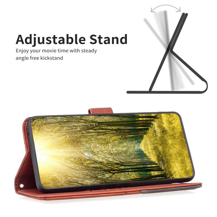Samsung Galaxy A14 5G Case Magnetic Buckle Rhombus Texture - Red