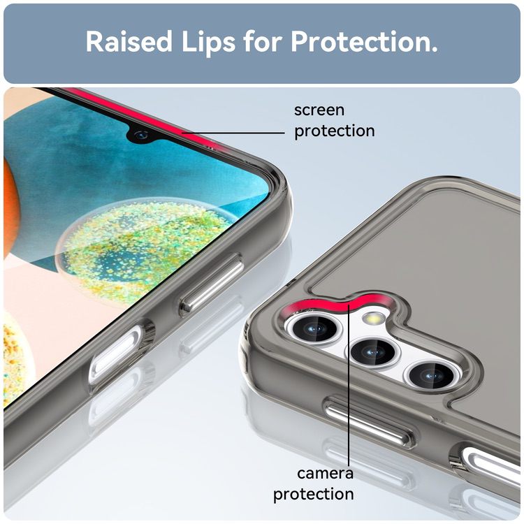 Samsung Galaxy A14 5G Case Shockproof Transparent Grey