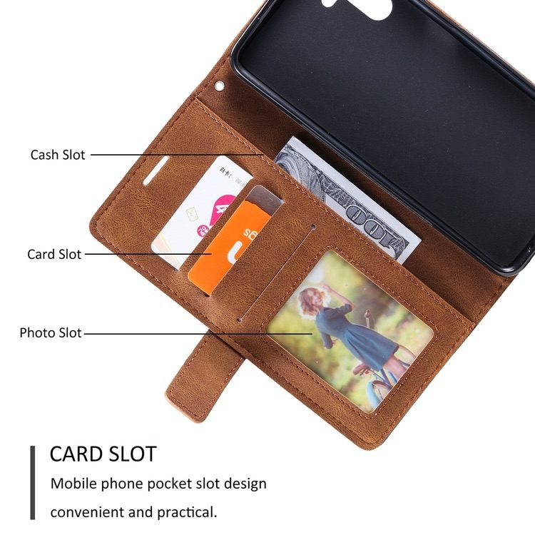 Samsung Galaxy A14 5G Case Skin Feel Splicing PU Leather - Brown