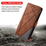 Samsung Galaxy A14 5G Case Skin Feel Splicing PU Leather - Brown