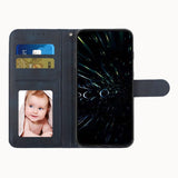 Samsung Galaxy A14 5G Case Stitching Calf Texture Secure Wallet - Blue
