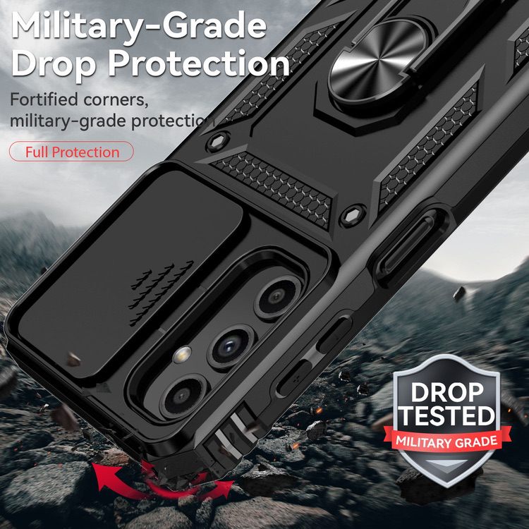 Samsung Galaxy A14 5G Case With Camera Shield Cover - Black