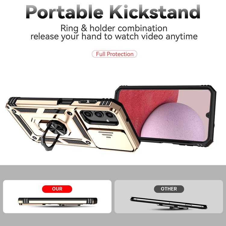 Samsung Galaxy A14 5G Case With Camera Shield Cover - Gold