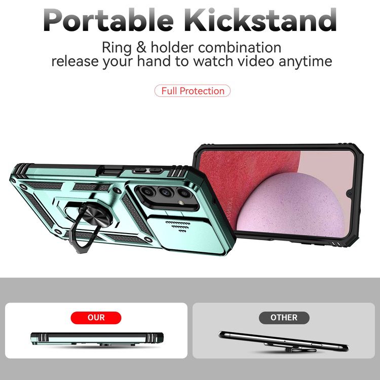 Samsung Galaxy A14 5G Case With Camera Shield Cover - Green