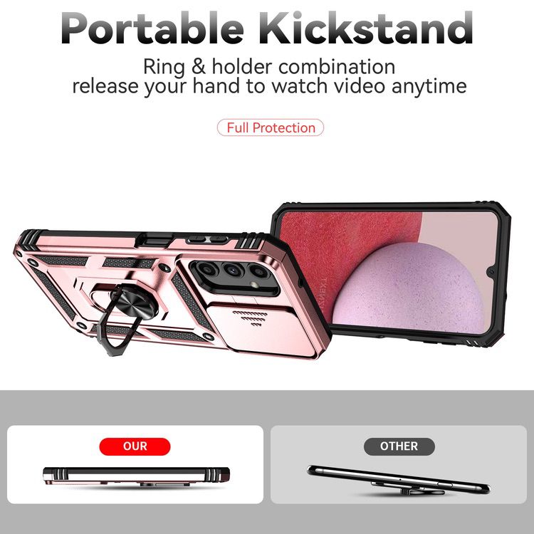 Samsung Galaxy A14 5G Case With Camera Shield Cover - Rose Gold