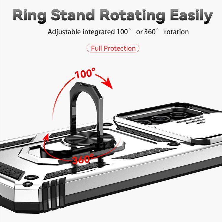 Samsung Galaxy A14 5G Case With Camera Shield Cover - Silver