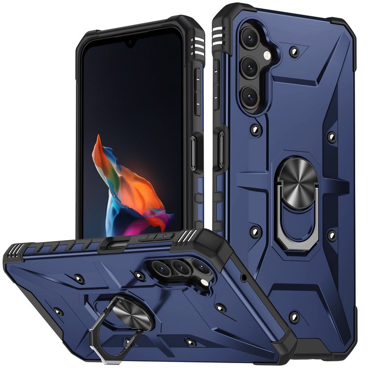 Samsung Galaxy A14 5G Case with Metal Ring Holder - Blue