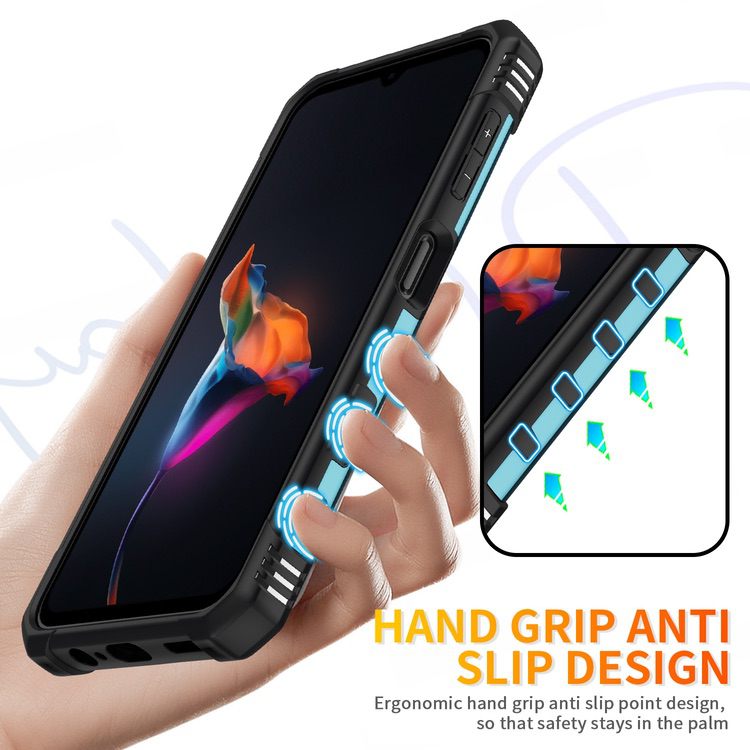 Samsung Galaxy A14 5G Case with Metal Ring Holder - Light Blue