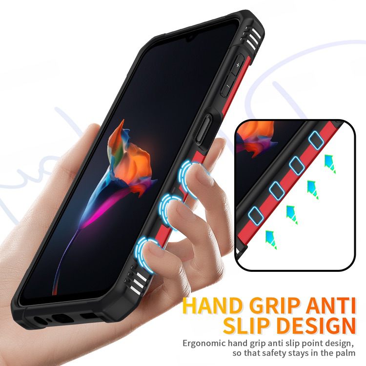 Samsung Galaxy A14 5G Case with Metal Ring Holder - Red