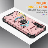 Samsung Galaxy A14 5G Case with Metal Ring Holder - Rose Gold