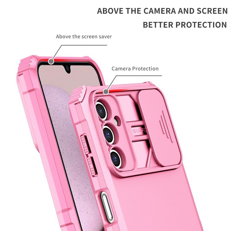 Samsung Galaxy A14 5G Case With Stereoscopic Holder - Pink