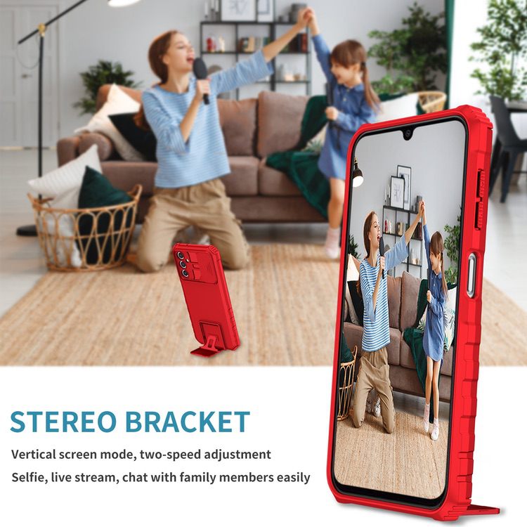 Samsung Galaxy A14 5G Case With Stereoscopic Holder - Red