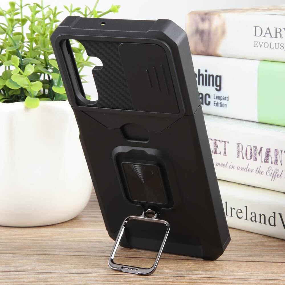 Samsung Galaxy A15 5G Case Camera Shield and Card Slot - Black