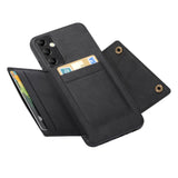 Samsung Galaxy A15 5G Case Double Buckle Card Slots - Black