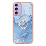 Samsung Galaxy A15 5G Case Electroplating Marble - Blue