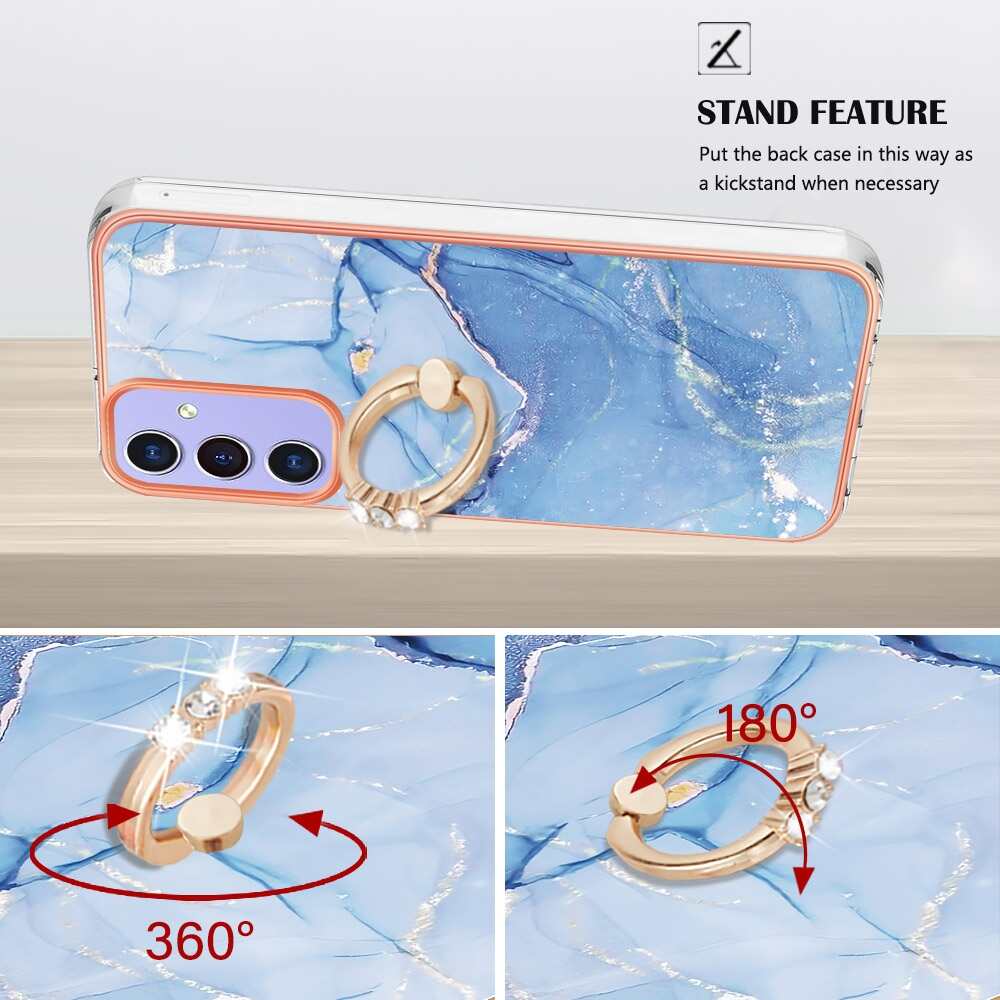 Samsung Galaxy A15 5G Case Electroplating Marble - Blue