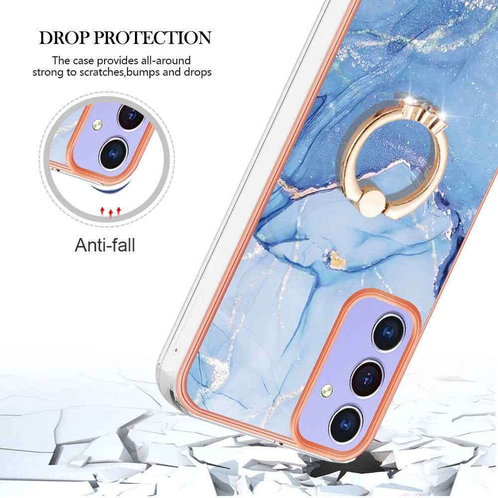 Samsung Galaxy A15 5G Case Electroplating Marble - Blue