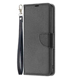 Samsung Galaxy A15 5G Case Litchi Texture Flip Leather - Black