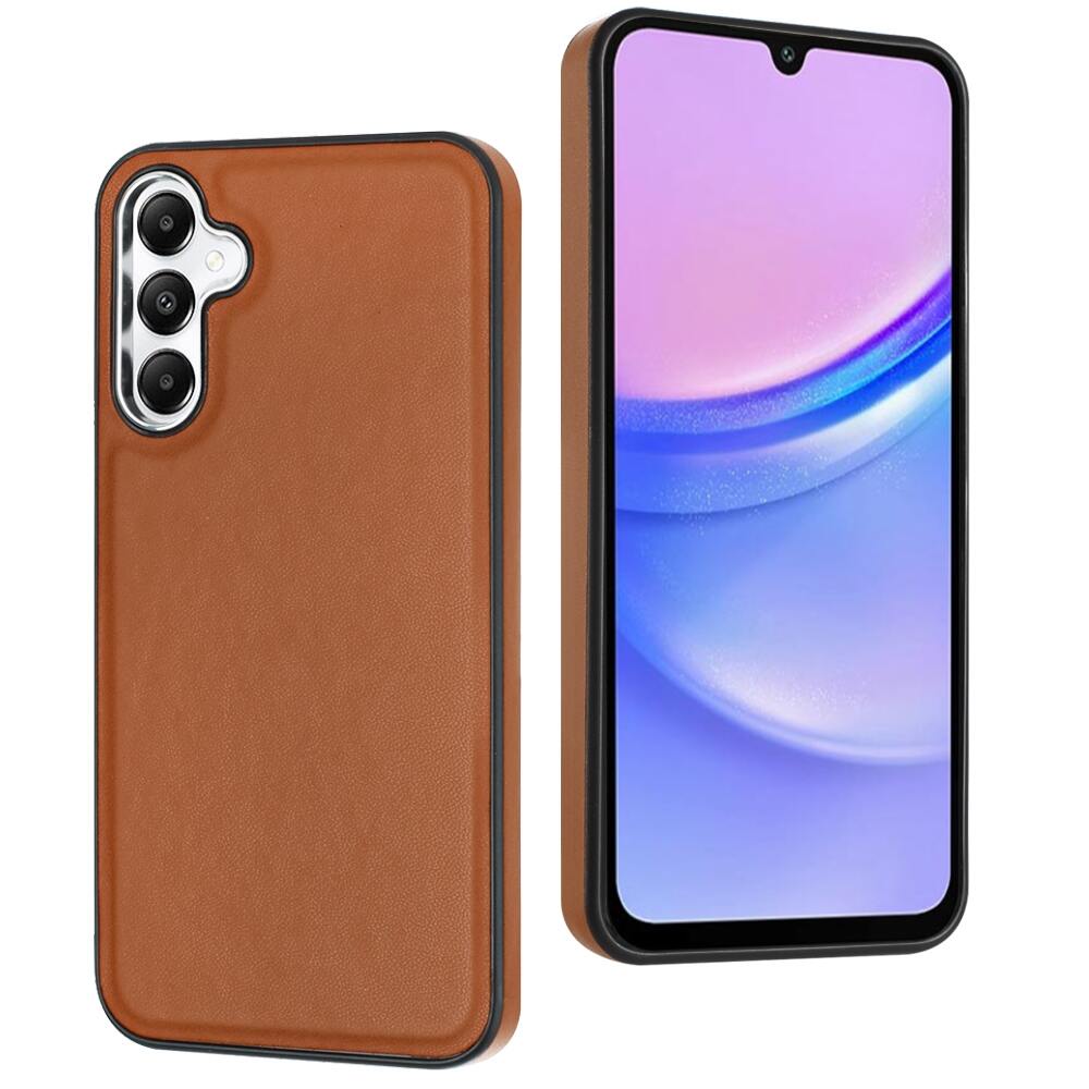 Samsung Galaxy A15 5G Case Protective Leather Texture - Brown