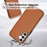 Samsung Galaxy A15 5G Case Protective Leather Texture - Brown