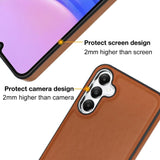 Samsung Galaxy A15 5G Case Protective Leather Texture - Brown