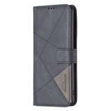 Samsung Galaxy A15 5G Case Rhombus Texture Leather - Black