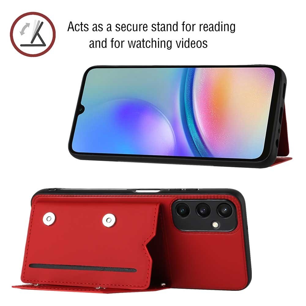 Samsung Galaxy A15 5G Case Skin Feel Card Slot - Red