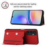 Samsung Galaxy A15 5G Case Skin Feel Card Slot - Red