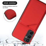 Samsung Galaxy A15 5G Case Skin Feel Card Slot - Red