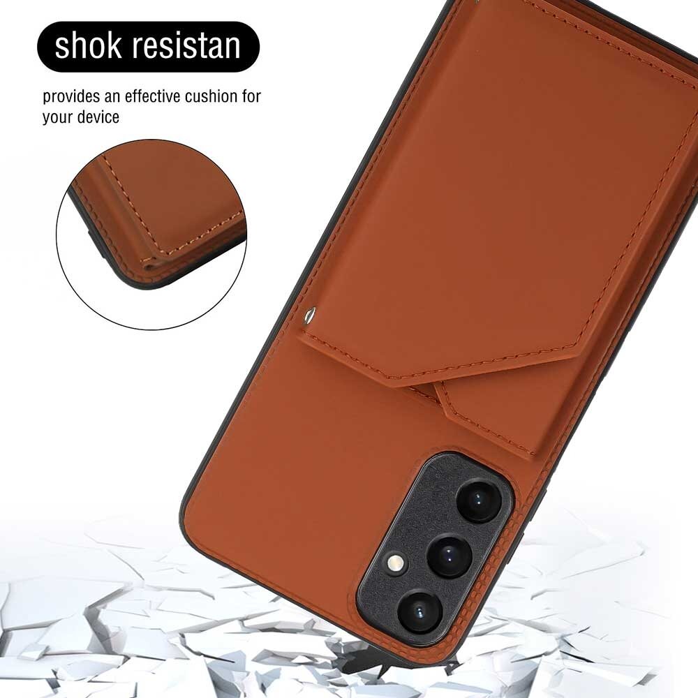 Samsung Galaxy A15 5G Case Skin Feel PU Leather - Brown