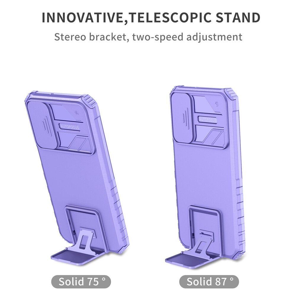 Samsung Galaxy A15 5G Case Sliding Camshield Armor - Purple