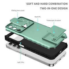 Samsung Galaxy A15 5G Case Sliding Camshield - Light Green