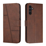 Samsung Galaxy A15 5G Case Stitching Calf Texture - Brown