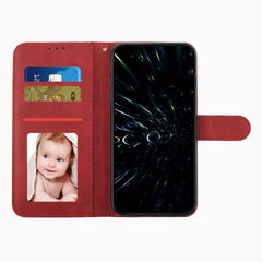 Samsung Galaxy A15 5G Case Stitching Calf Texture Leather - Red