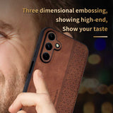 Samsung Galaxy A15 5G Case AZNS 3D Embossed Skin Feel - Brown