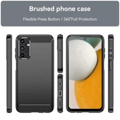Samsung Galaxy A15 5G Case Brushed Texture TPU - Black