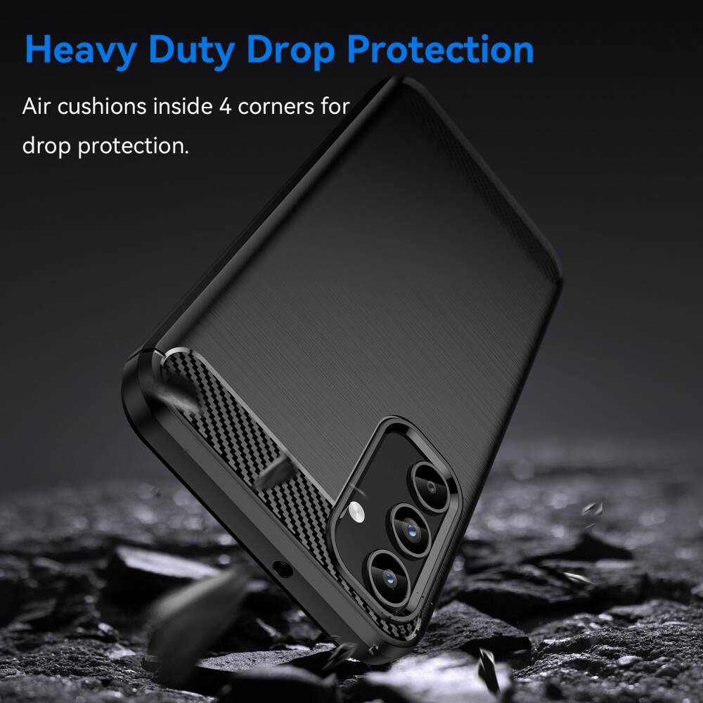 Samsung Galaxy A15 5G Case Brushed Texture TPU - Black