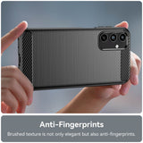 Samsung Galaxy A15 5G Case Brushed Texture TPU - Black
