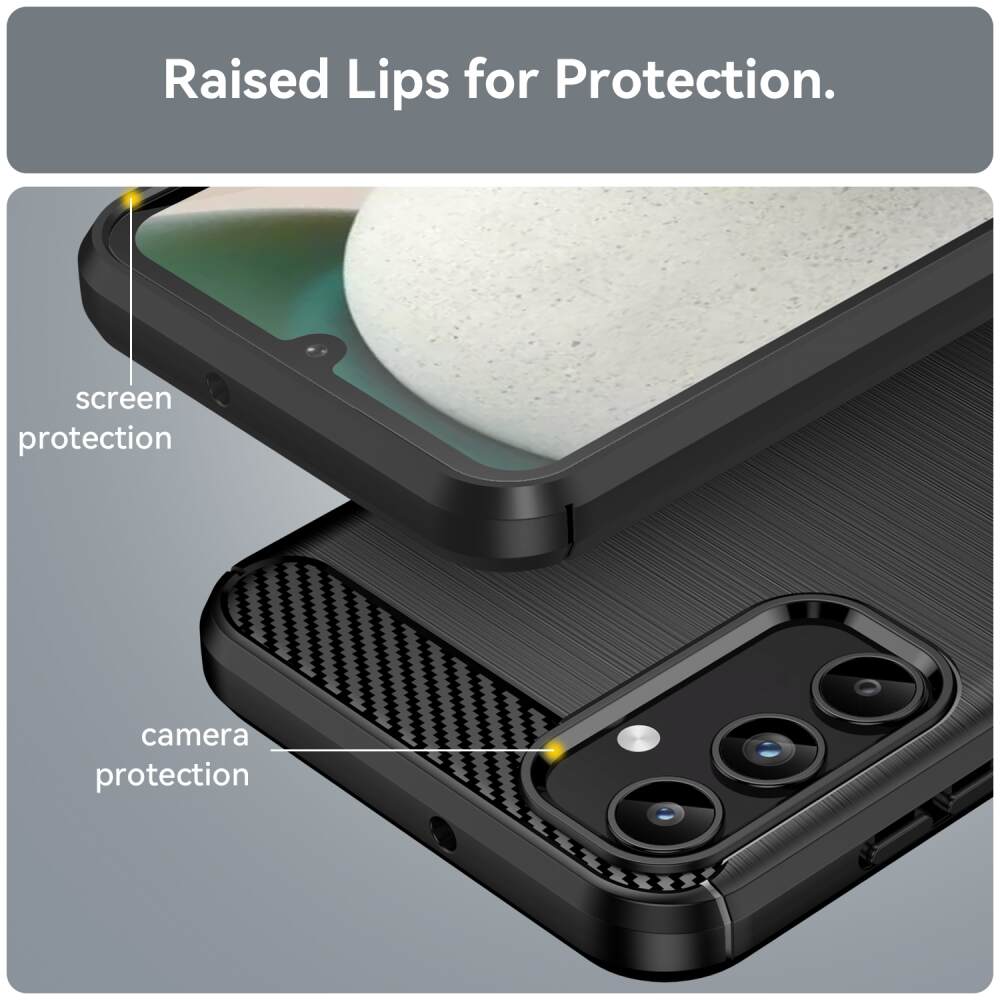Samsung Galaxy A15 5G Case Brushed Texture TPU - Black