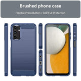 Samsung Galaxy A15 5G Case Brushed Texture TPU - Blue