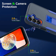Samsung Galaxy A15 5G Case With Magnetic Holder - Black + Orange