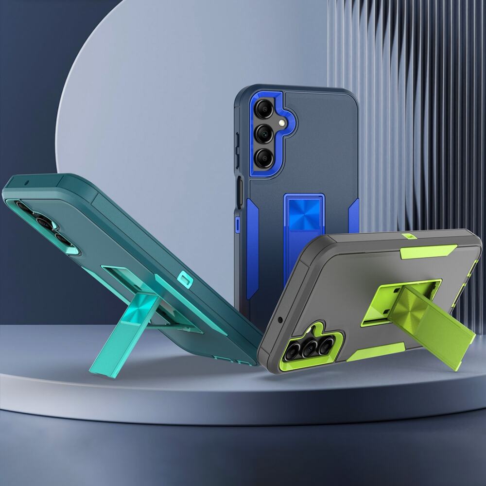 Samsung Galaxy A15 5G Case With Magnetic Holder - Black + Orange