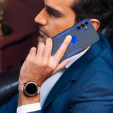 Samsung Galaxy A15 5G Case With Magnetic Holder - Black + Orange