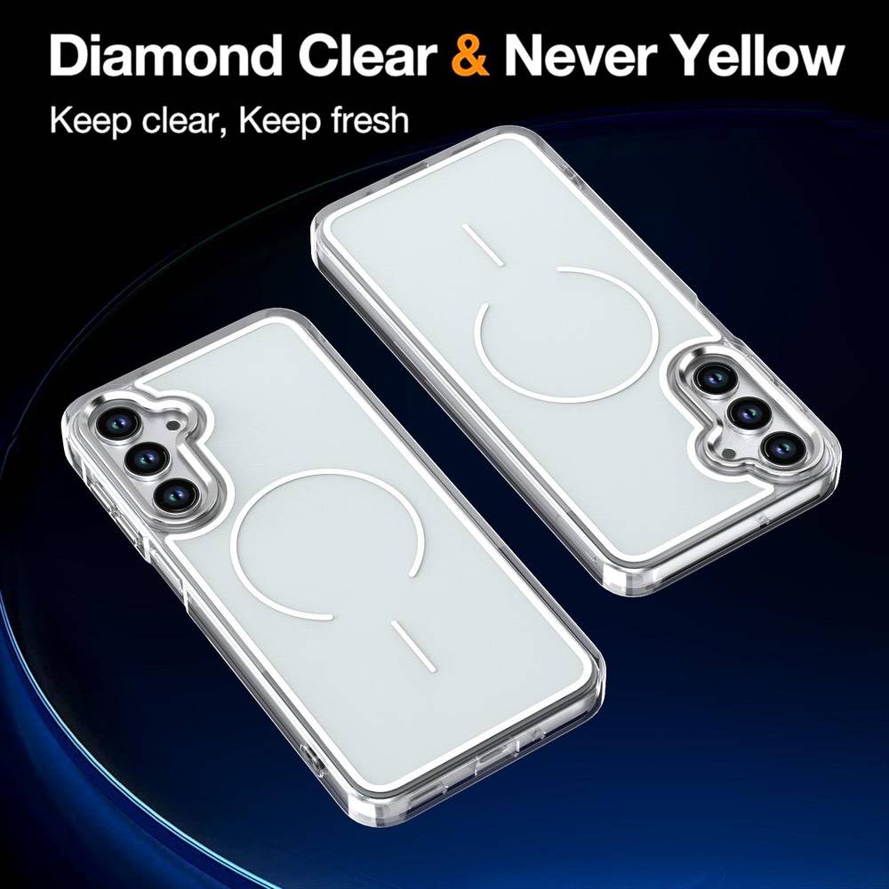 Samsung Galaxy A17 5G Bright Shadow Two-Color MagSafe Case - White