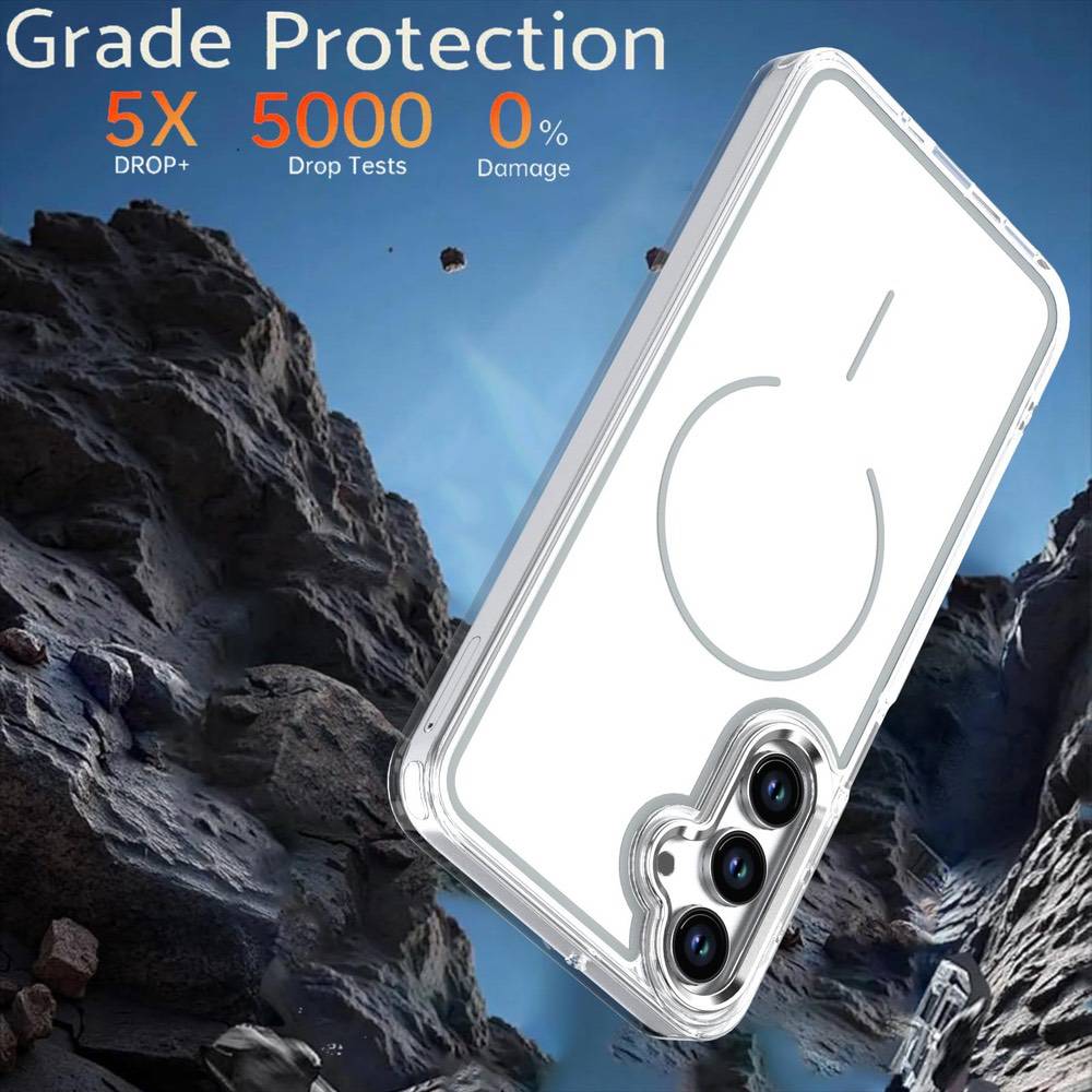 Samsung Galaxy A17 5G Bright Shadow Two-Color MagSafe Case - White
